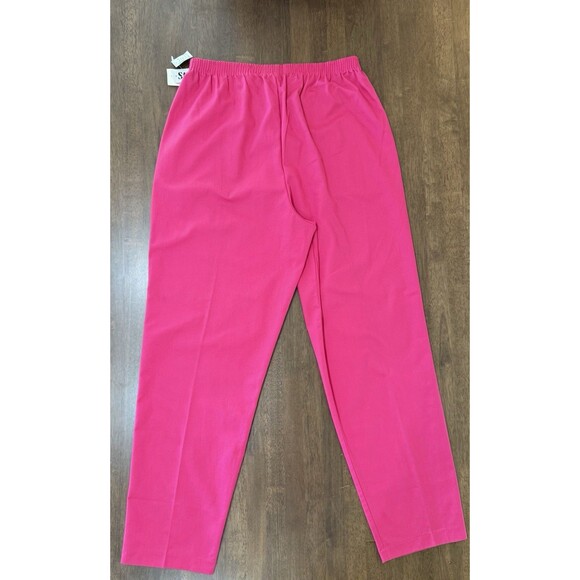 Vintage Cabin Creek Stretch Pants Pink Size 16 Tall Elastic Waist JCPenney NWT - Picture 7 of 8